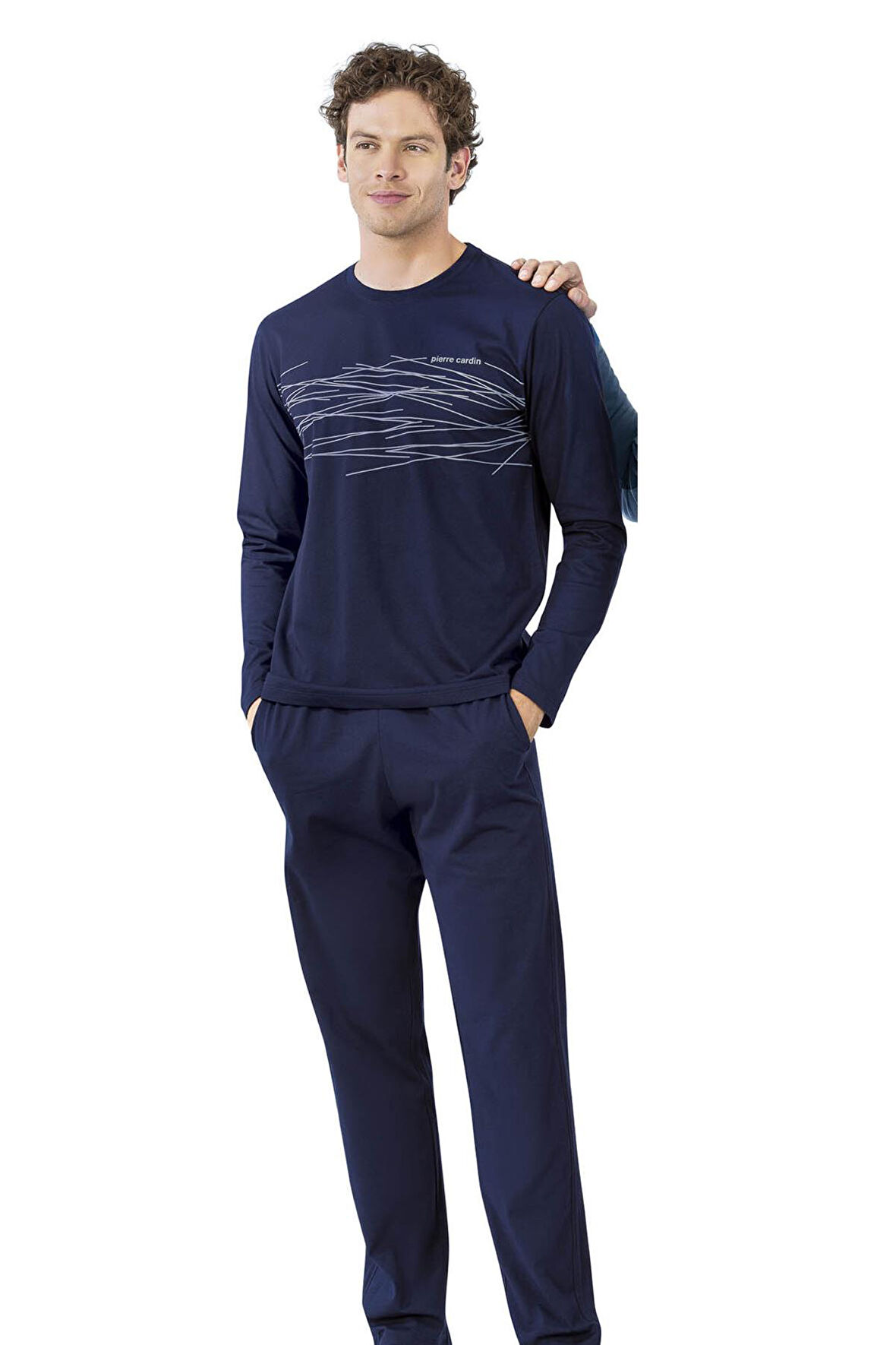 Erkek Pijama Takım, %100 Pamuklu, Cep Detaylıdır