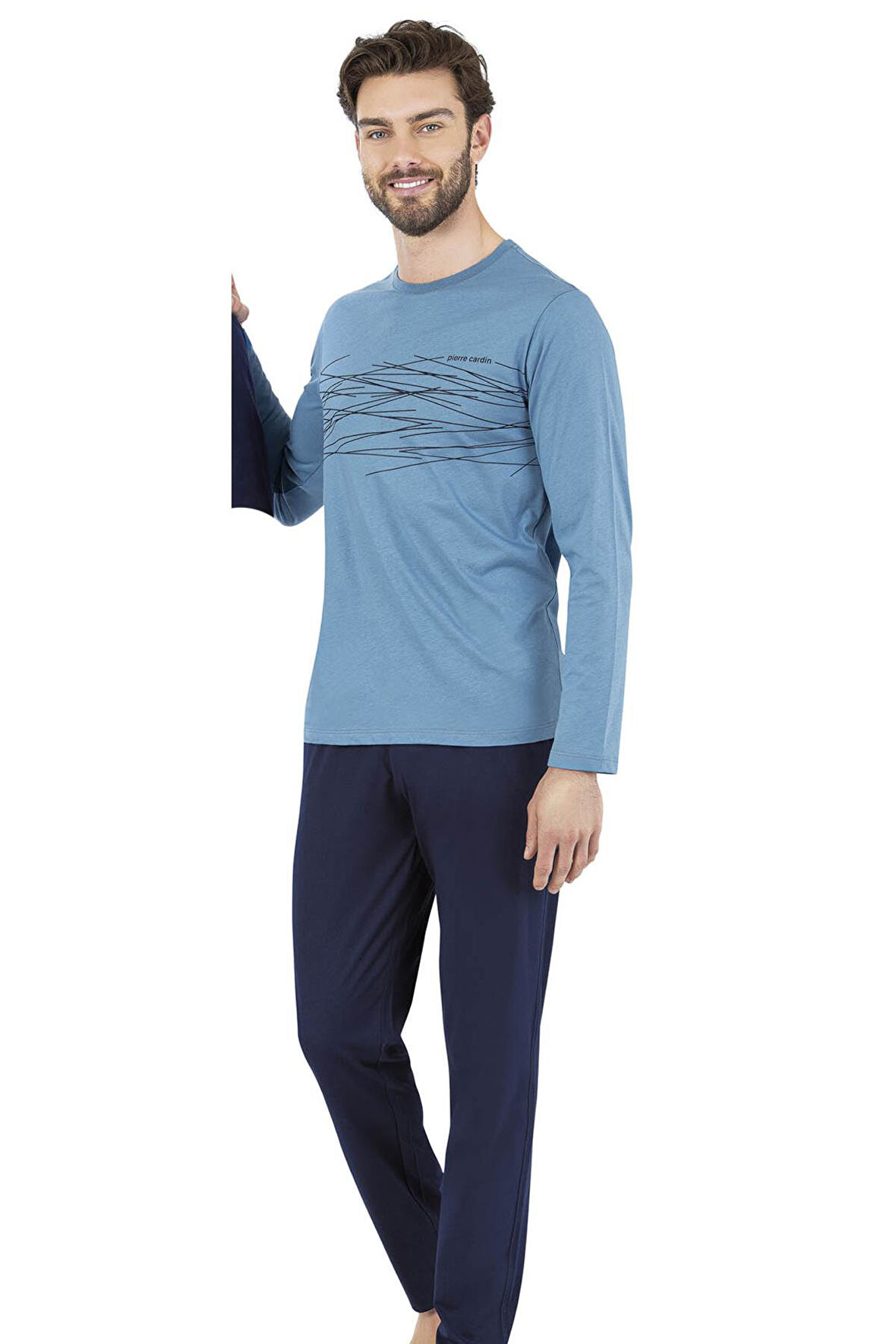 Erkek Pijama Takım, %100 Pamuklu, Cep Detaylıdır
