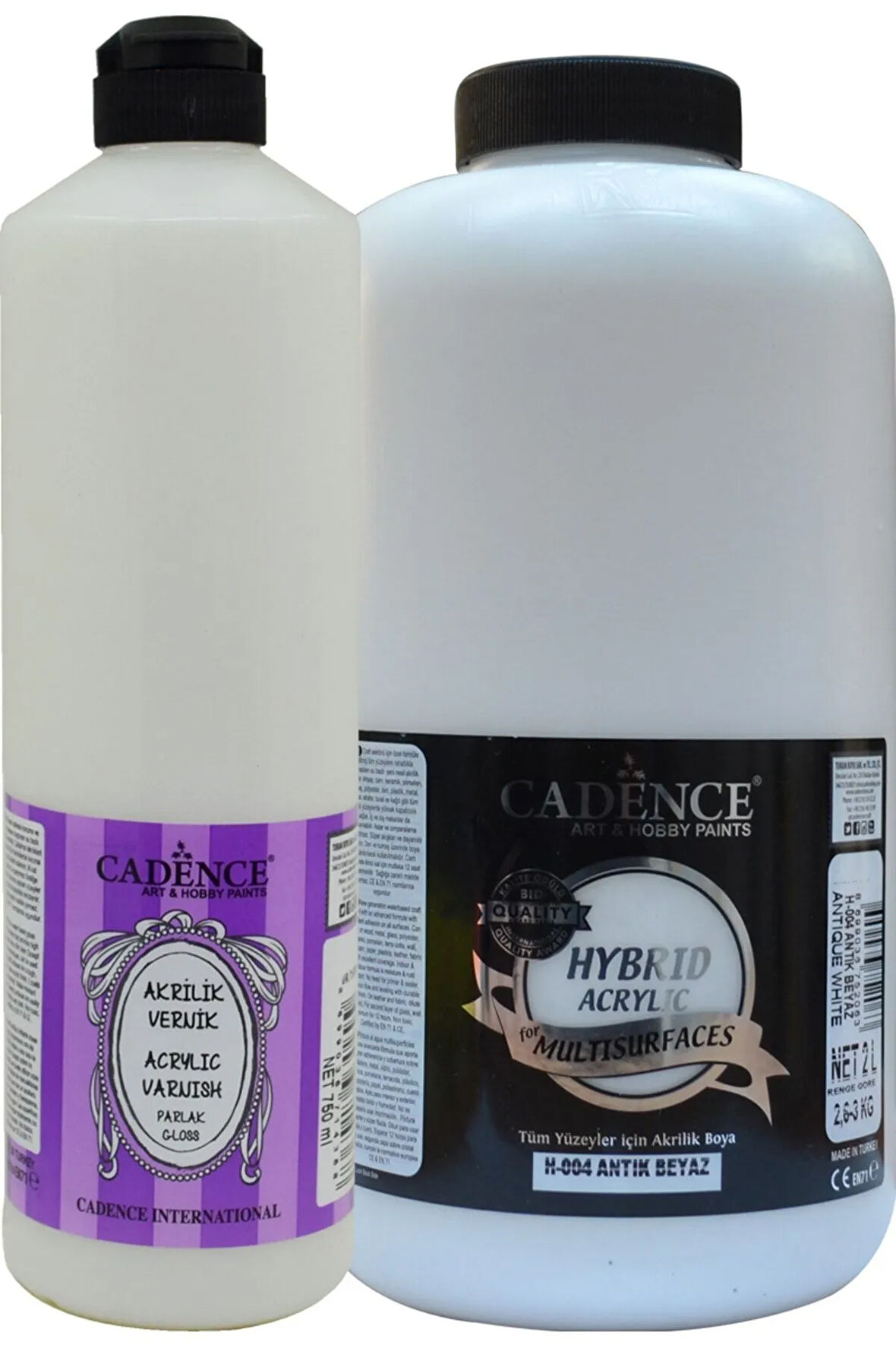Multisurfaces Antik Beyaz 2lt+parlak Vernik 750 Ml Set
