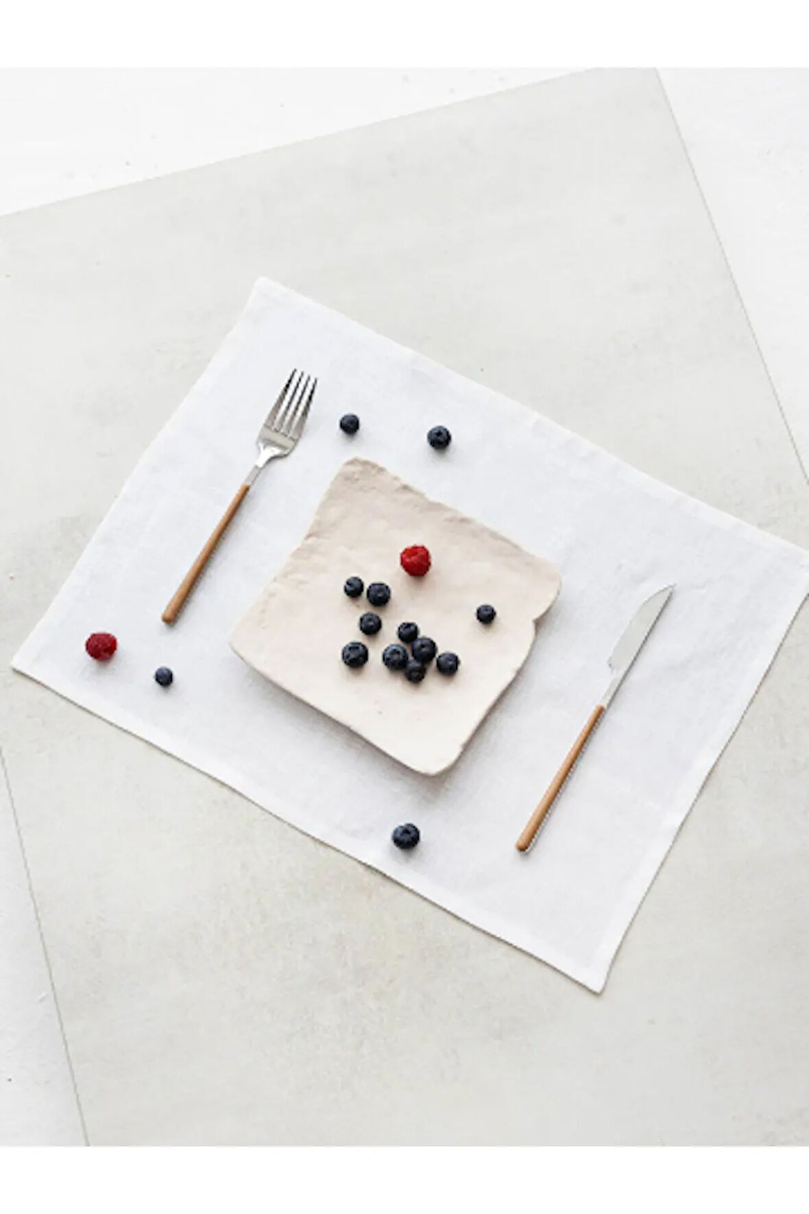 Amerikan Servis Beyaz 2'li Set 35x45 cm