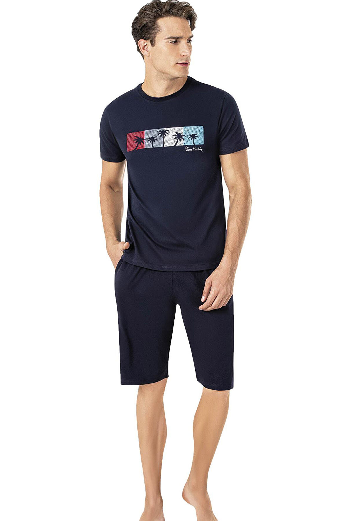 %100 Pamuk Erkek Yazlık T-shirt ve Şort Takım