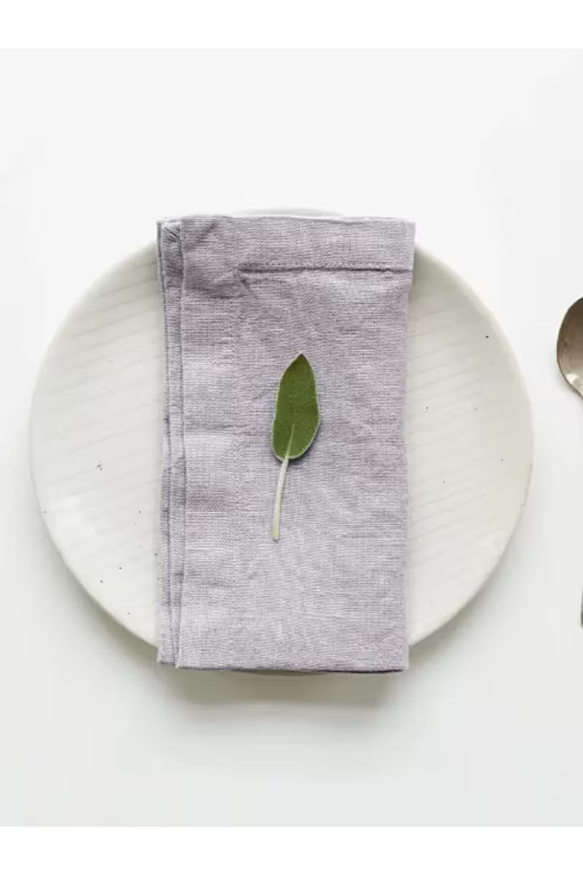 Açık Gri Keten Peçete Set 2'li