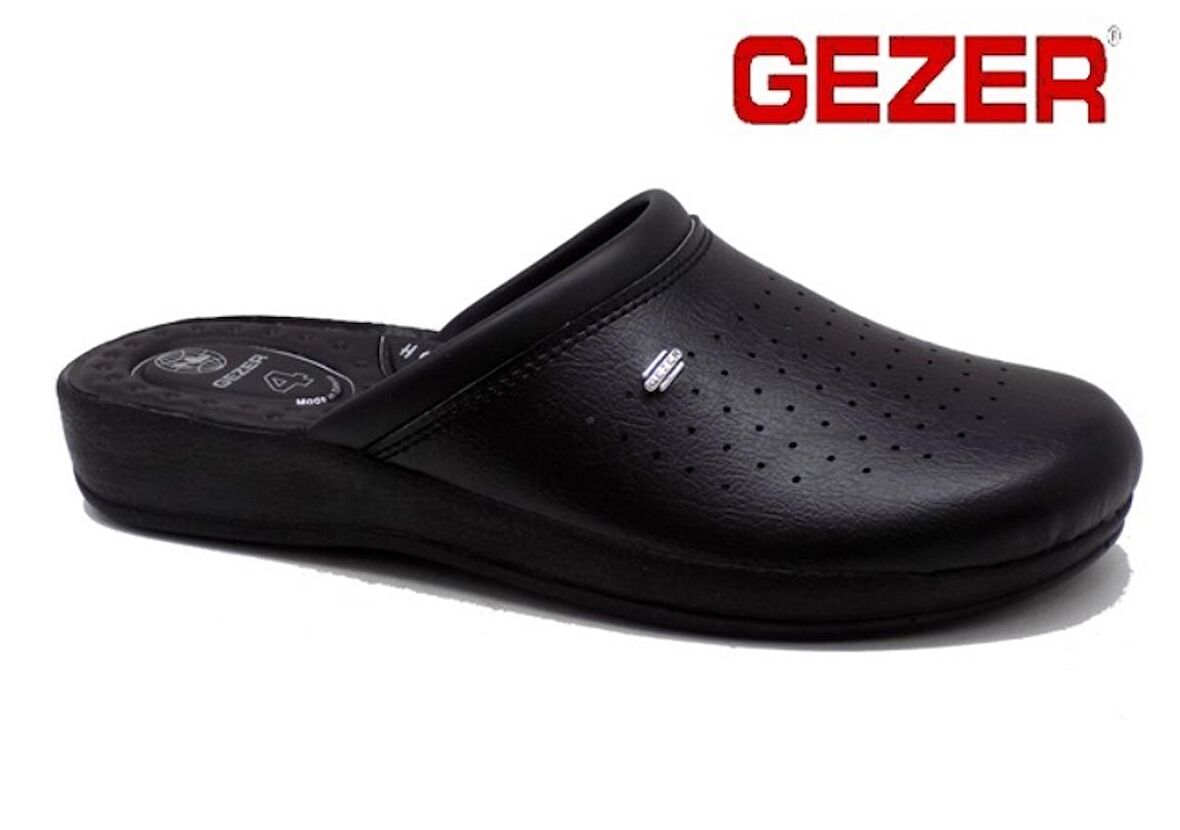 Gezer 4768 Siyah Ortopedik 4 Nokta Hastane/İş Sabo Terlik