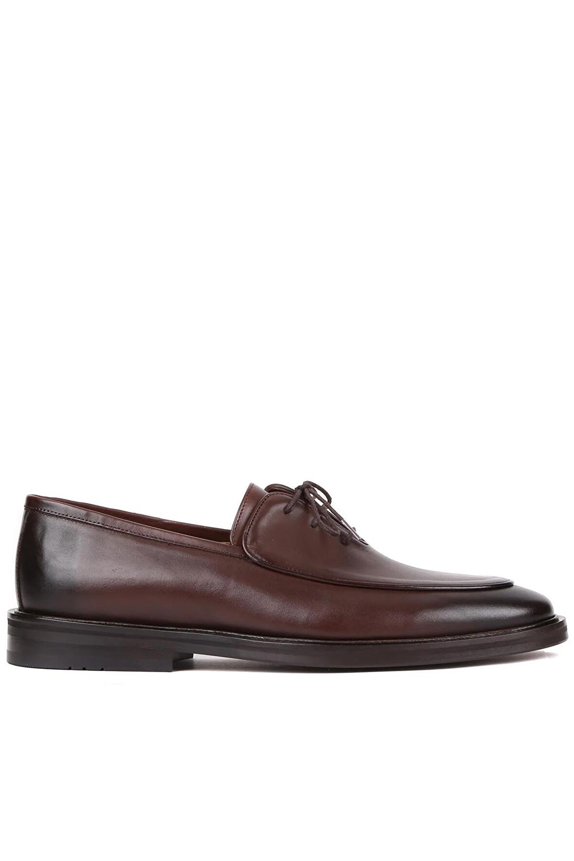 Shoetyle - Kahverengi Deri Bağcıklı Erkek Klasik Ayakkabı 250-7511