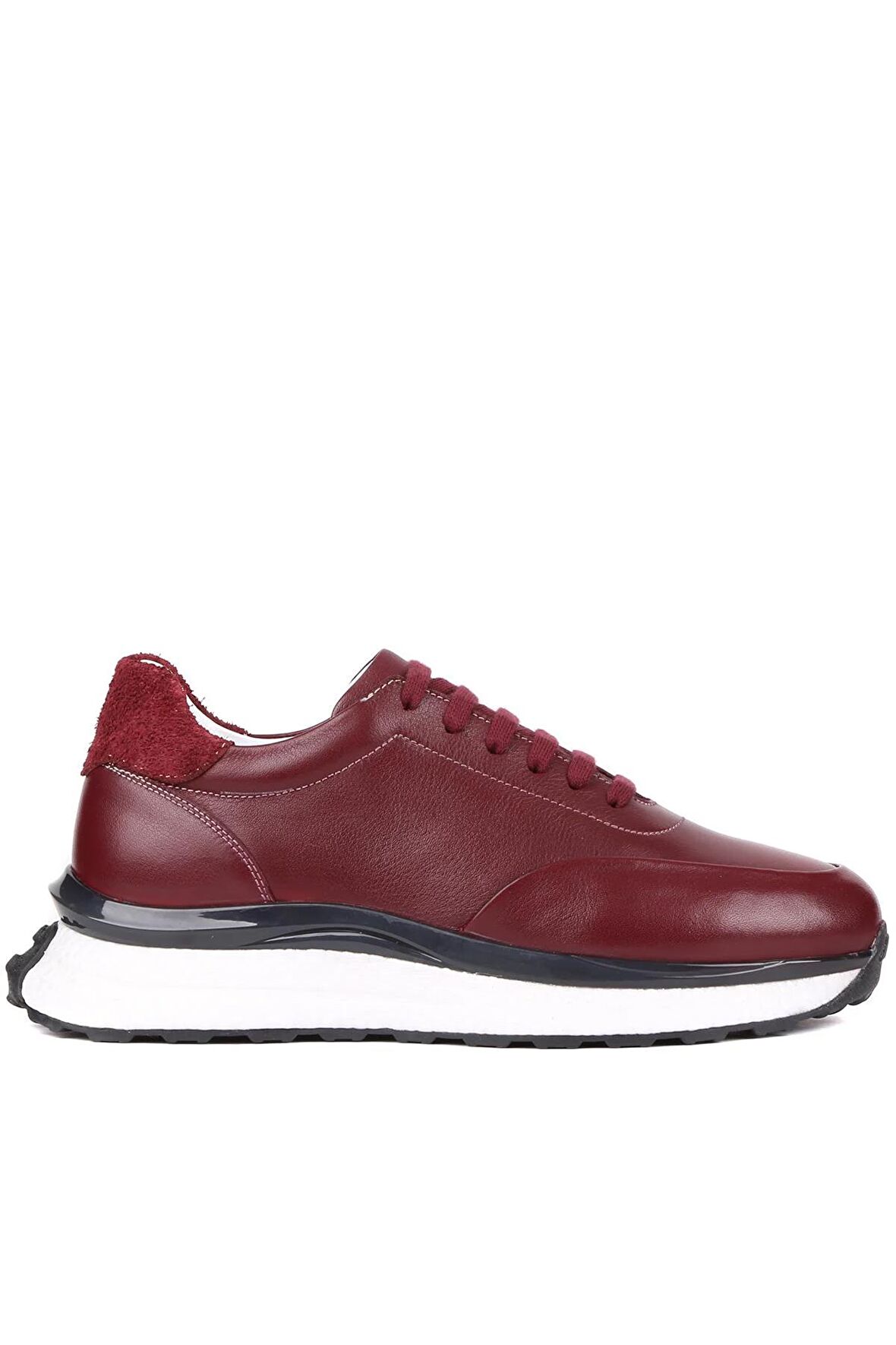 Shoetyle - Bordo Deri Bağcıklı Erkek Günlük Ayakkabı 250-2518