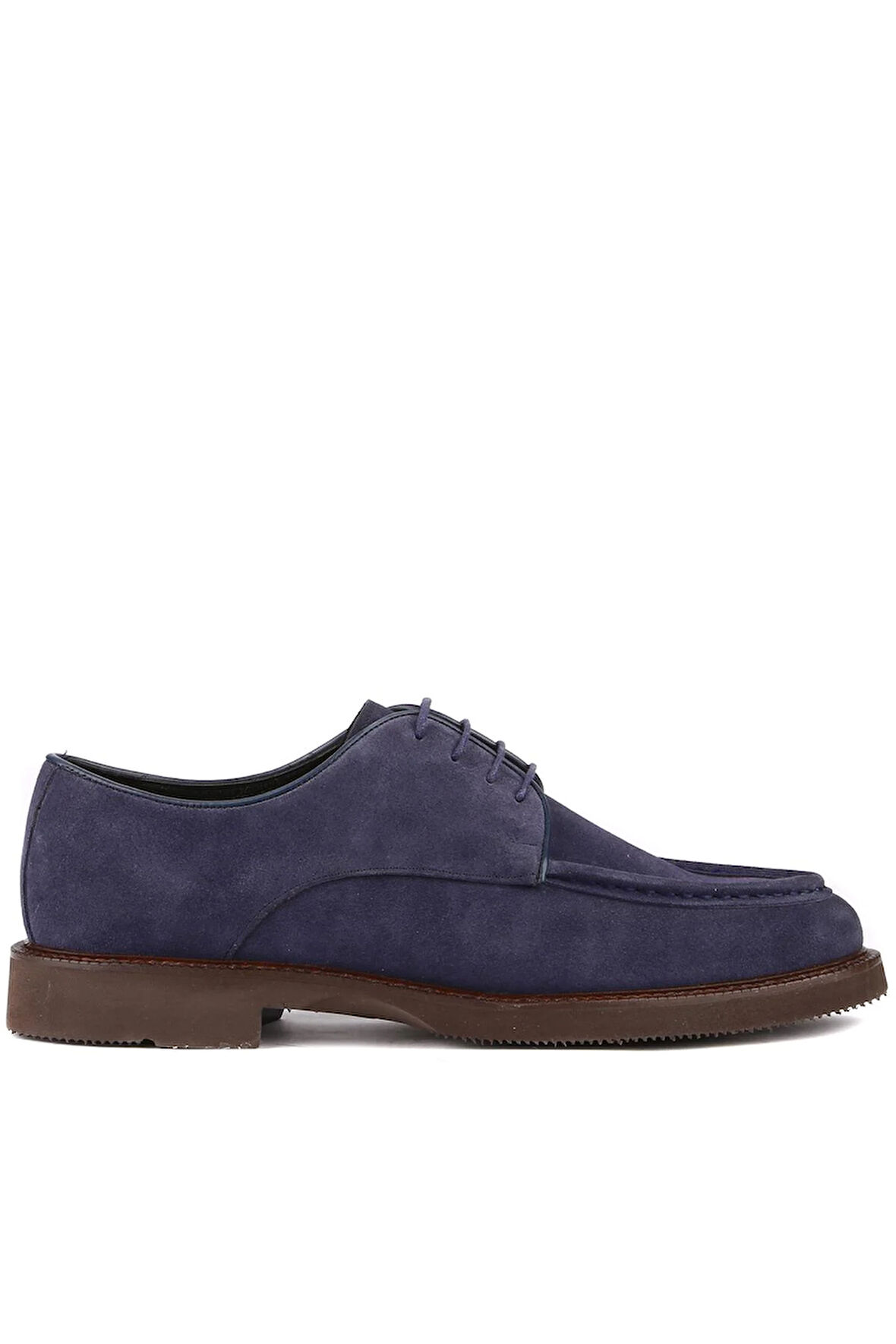 Shoetyle - Lacivert Süet Deri Bağcıklı Erkek Günlük Ayakkabı 250-1617