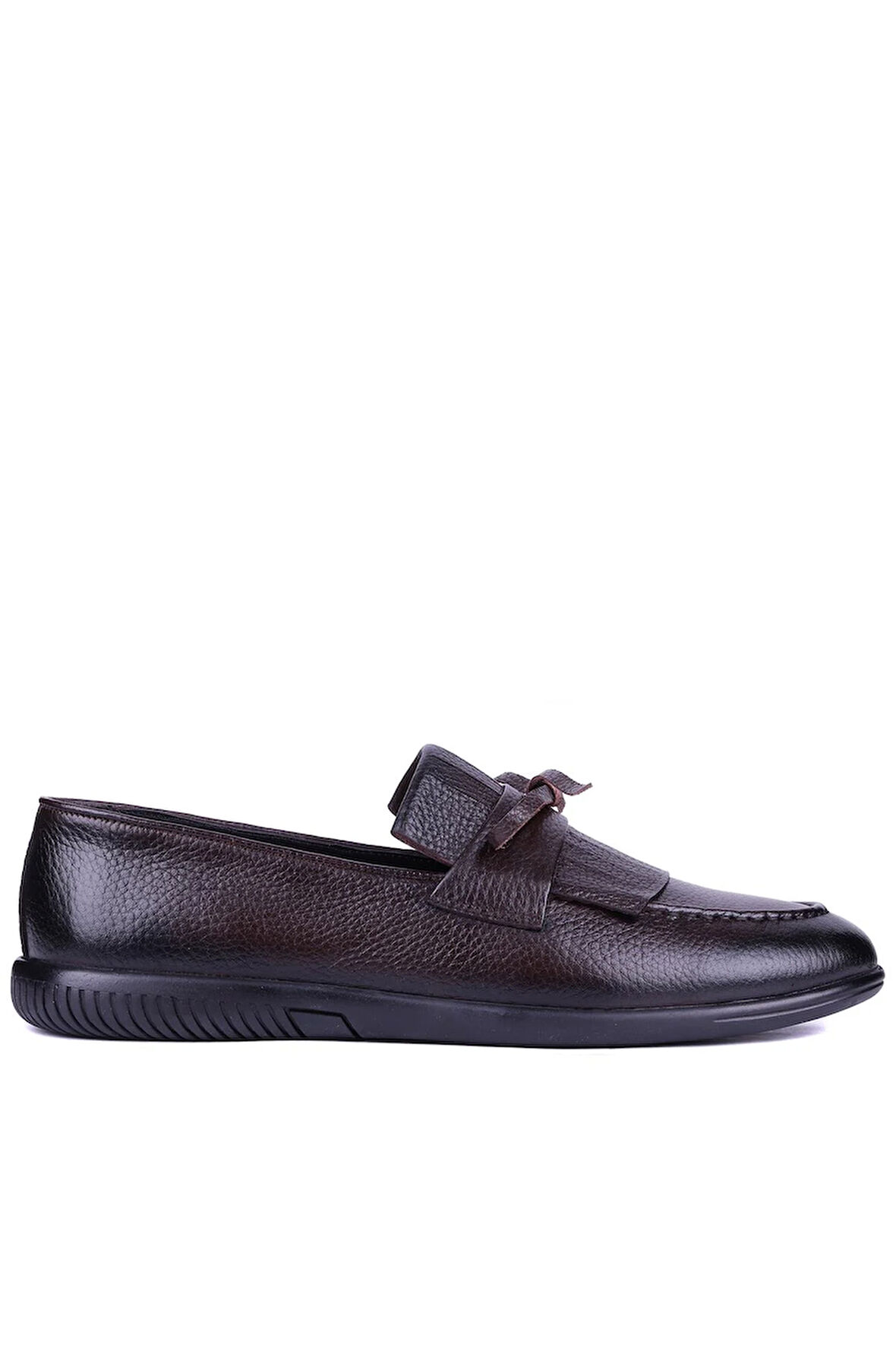 Shoetyle - Kahverengi Deri Bağcıksız Erkek Günlük Ayakkabı 610-1010