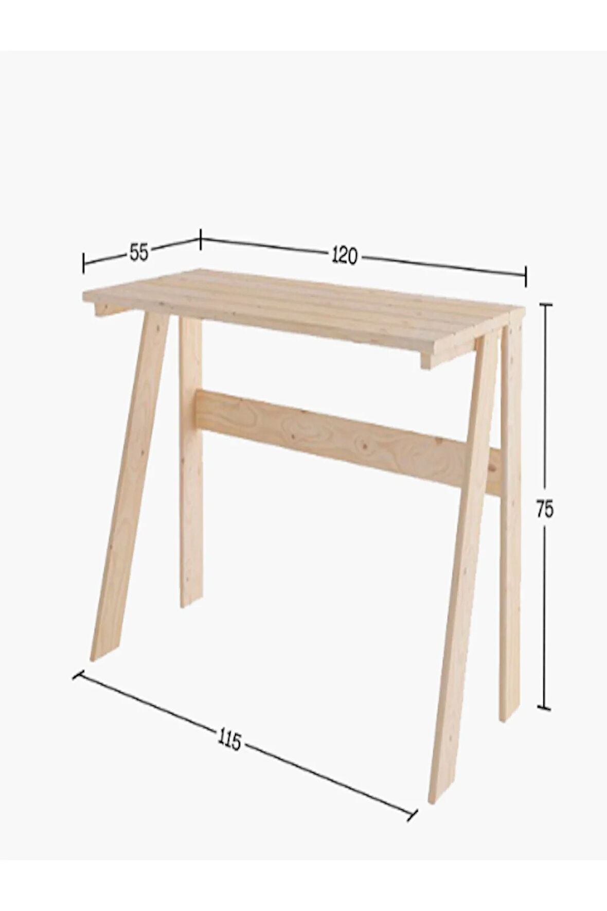 Ahşap Çalışma Masası Burus 120x55 cm