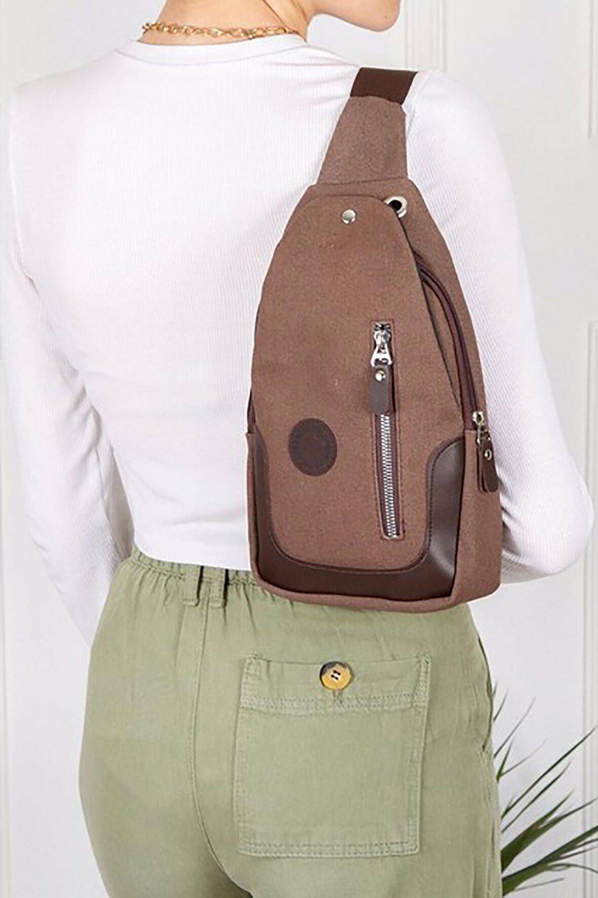 bizoon 2022 Kanvas Sırt ve Göğüs Çantası Bodybag