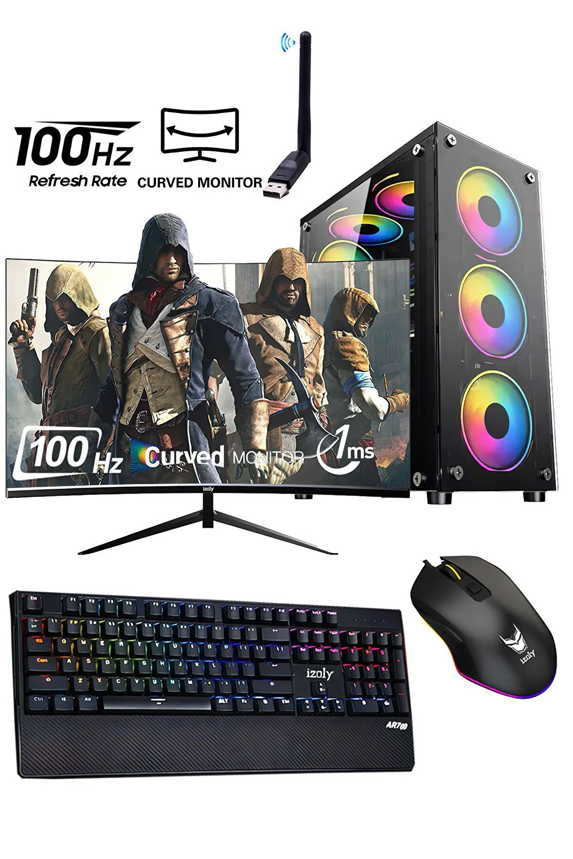 Mintra Reaper I5-12400f 8GB 512GB M2 RX550 4GB 24" 165hz Oyun Bilgisayarı
