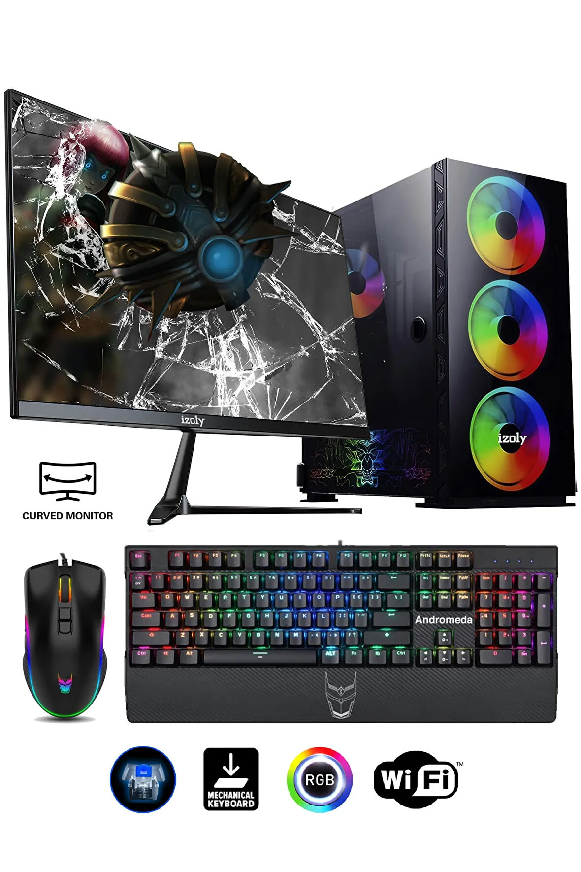 Mintra Warband I5-10400f 16GB 512GB M.2 Nvme Rtx2060s 8GB 24" Oyuncu Masaüstü Bilgisayarı