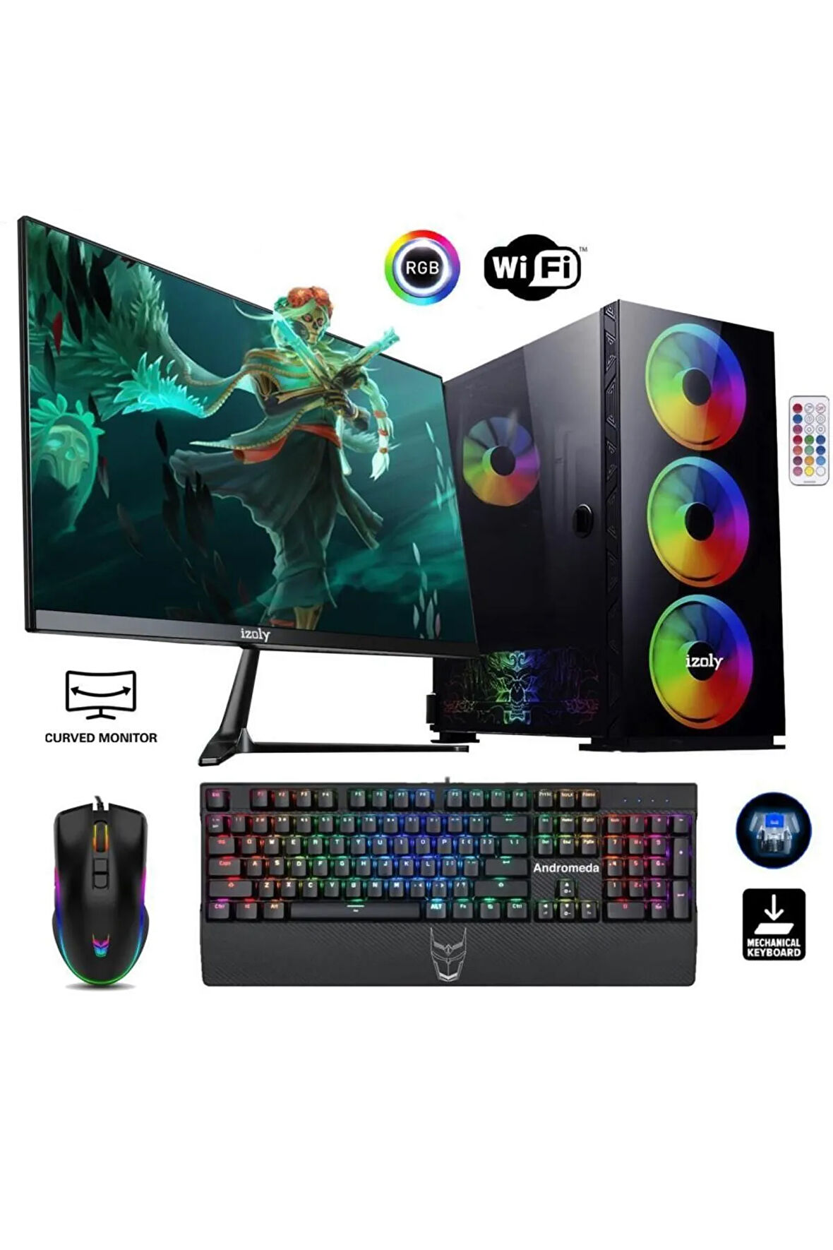 Mintra Karus X I5-10400f 16GB 512GB M.2 Nvme Msı Rtx 3060 3x 12GB 24" Oyuncu Masaüstü Bilgisayarı