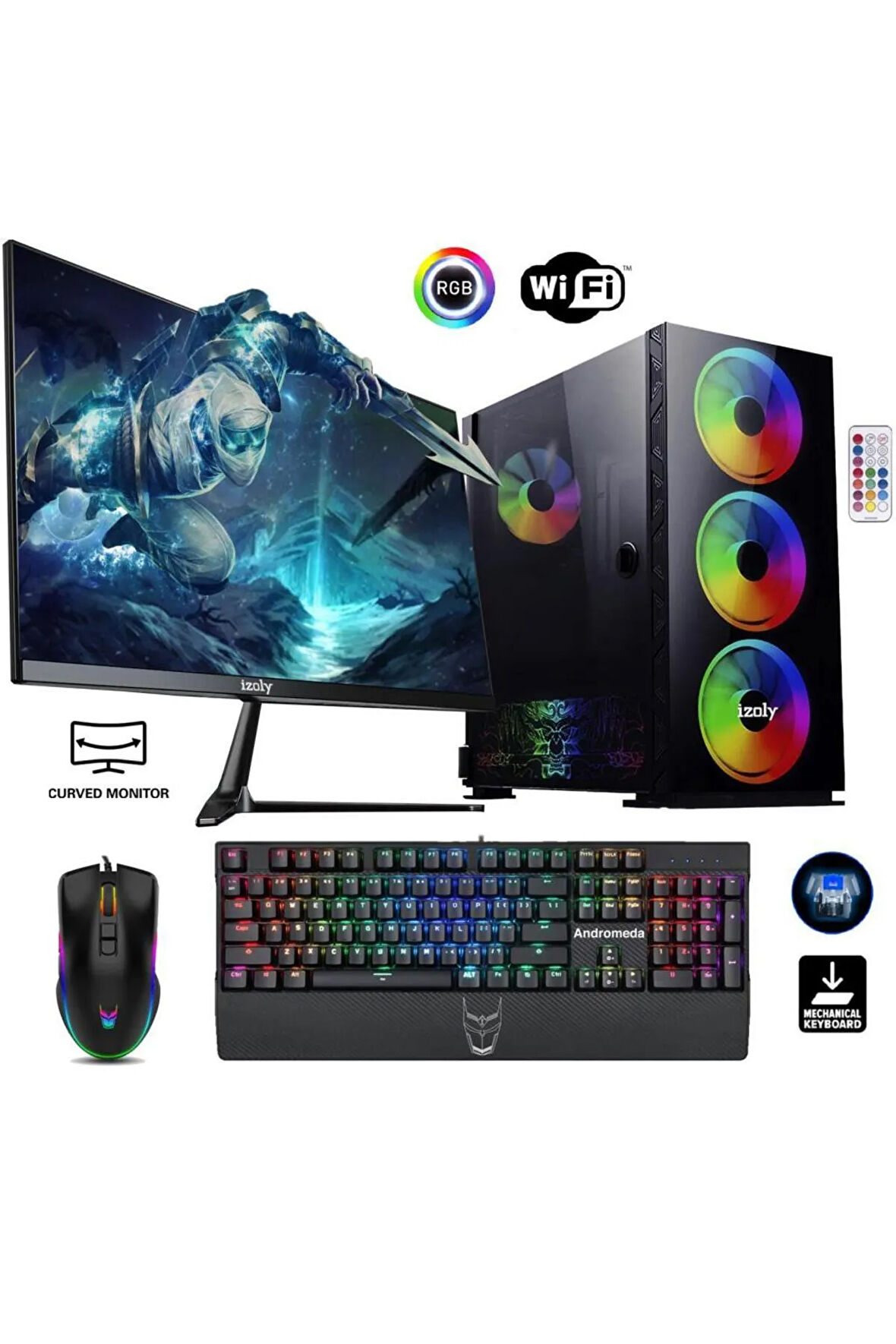 Mintra Scroll X I5-10400f 32GB 256GB M.2 Nvme Msı Rtx 3060 3x 12GB 24" Oyuncu Masaüstü Bilgisayarı