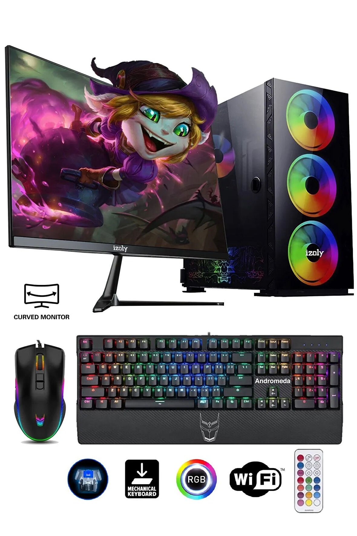 Mintra Goblin X I5-10400f 32GB 512GB M.2 Nvme Msı Rtx 3060 3x 12GB 24" Oyuncu Masaüstü Bilgisayarı