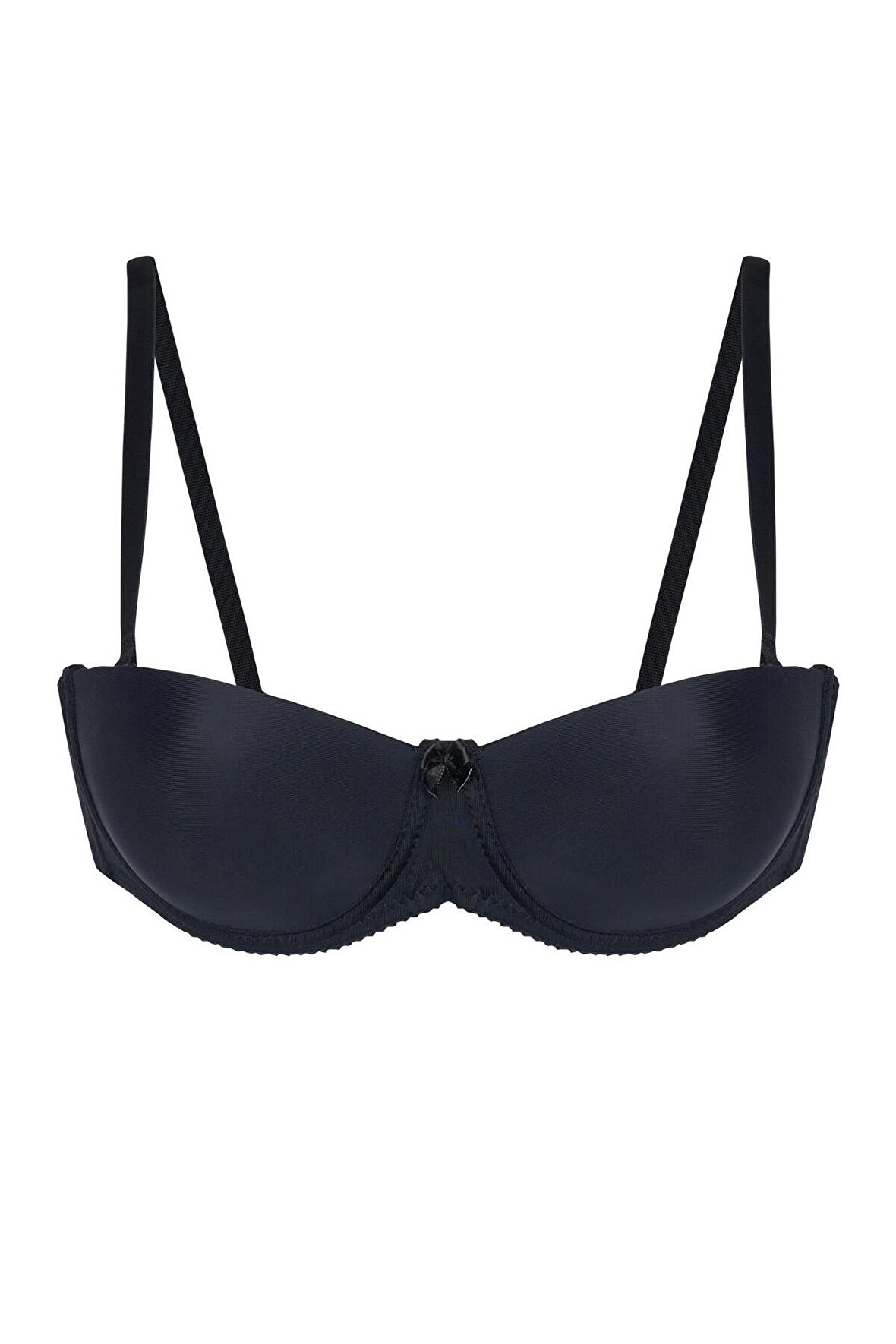 Nbb Desteksiz Mikro Straplez Sütyen Siyah