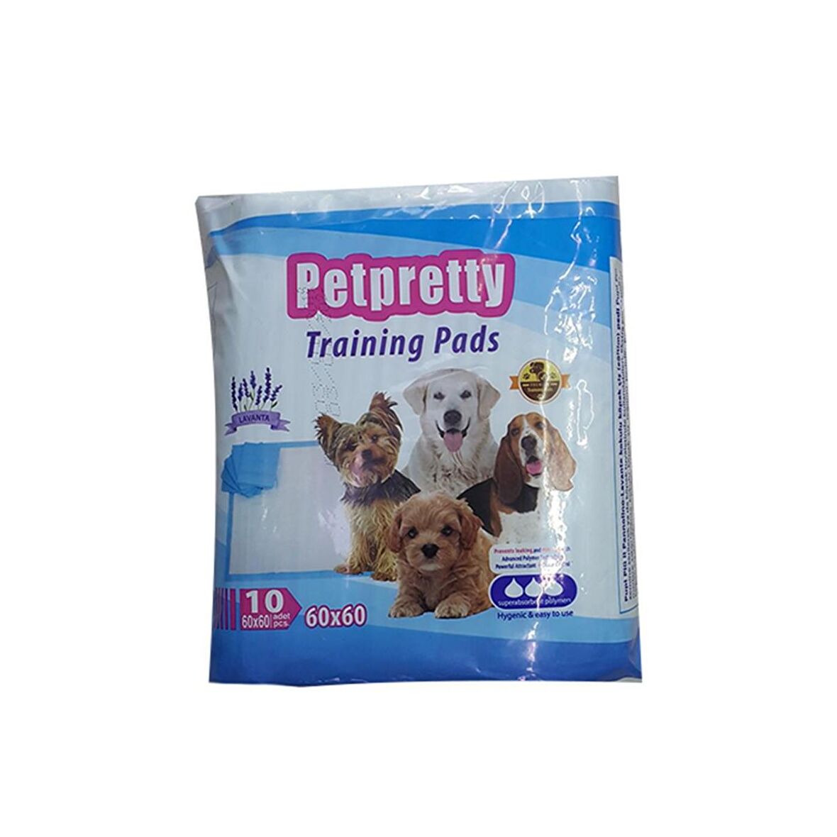 Pet Pretty Köpek Lavanta Kokulu Çiş Pedi 60x60 Cm 10'lu