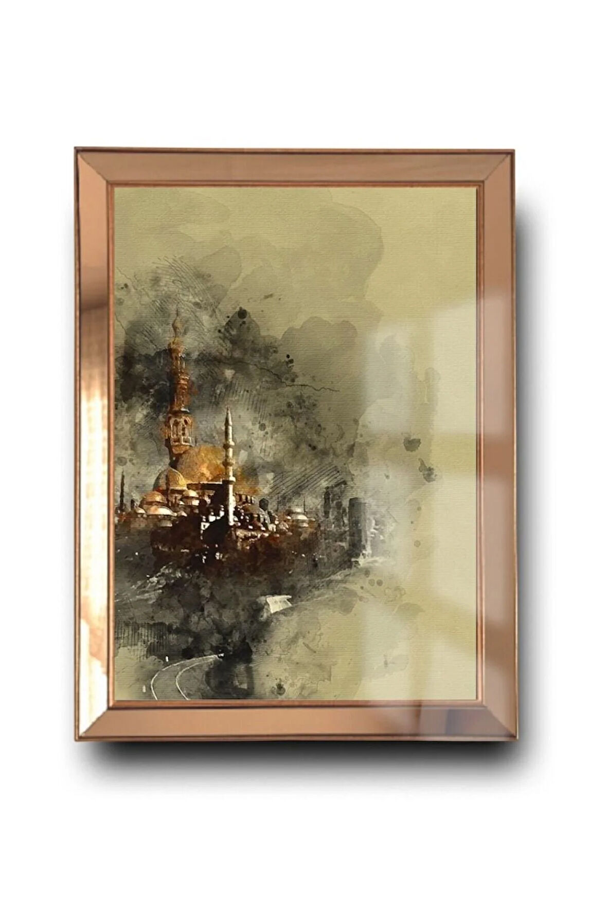 İstanbul Silüet Cam Ayna Çerçeveli Tablo