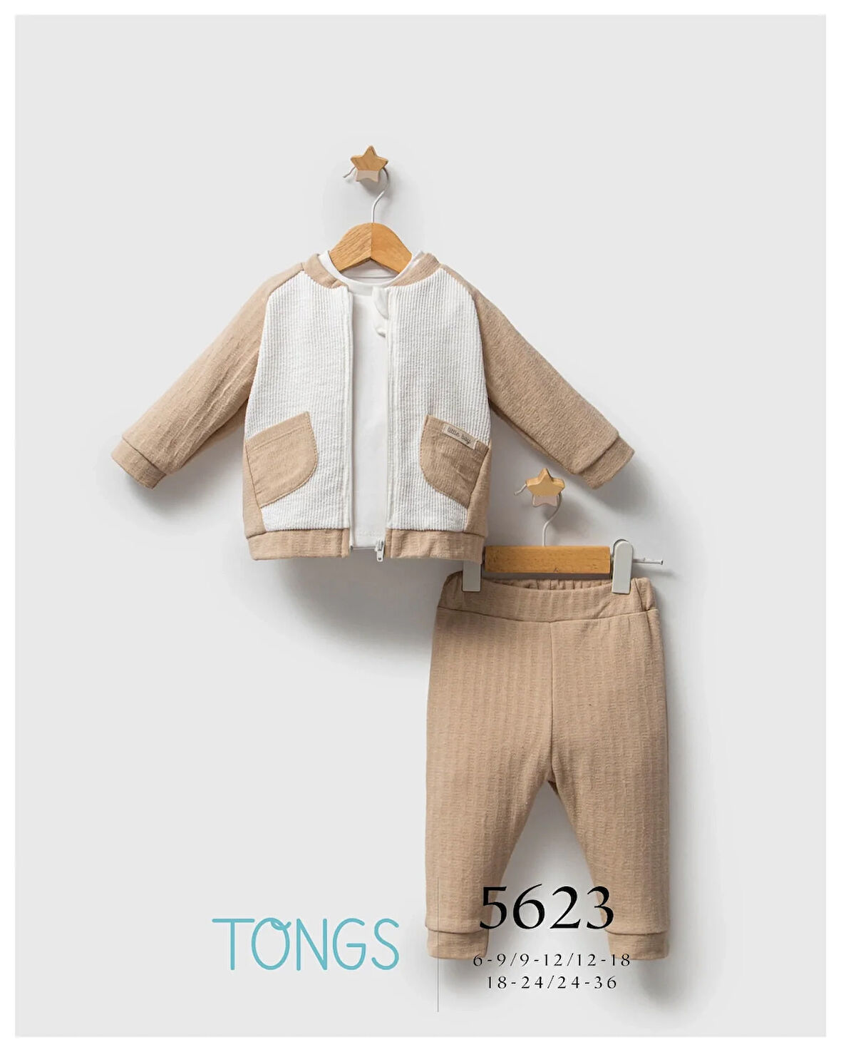 Tongs Baby Streamlined 3'lü Takım 5623 Bej