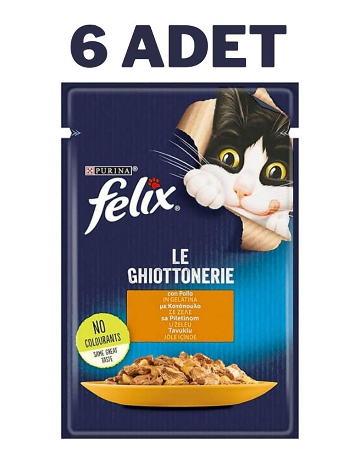 Felix Tavuklu Yetişkin Kedi Konservesi Pouch 6x85 Gr