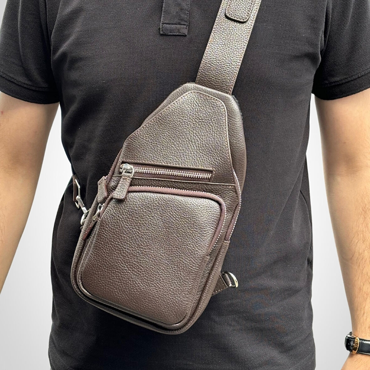 Hakiki Deri Unisex Çapraz Çanta | Baggy 6981