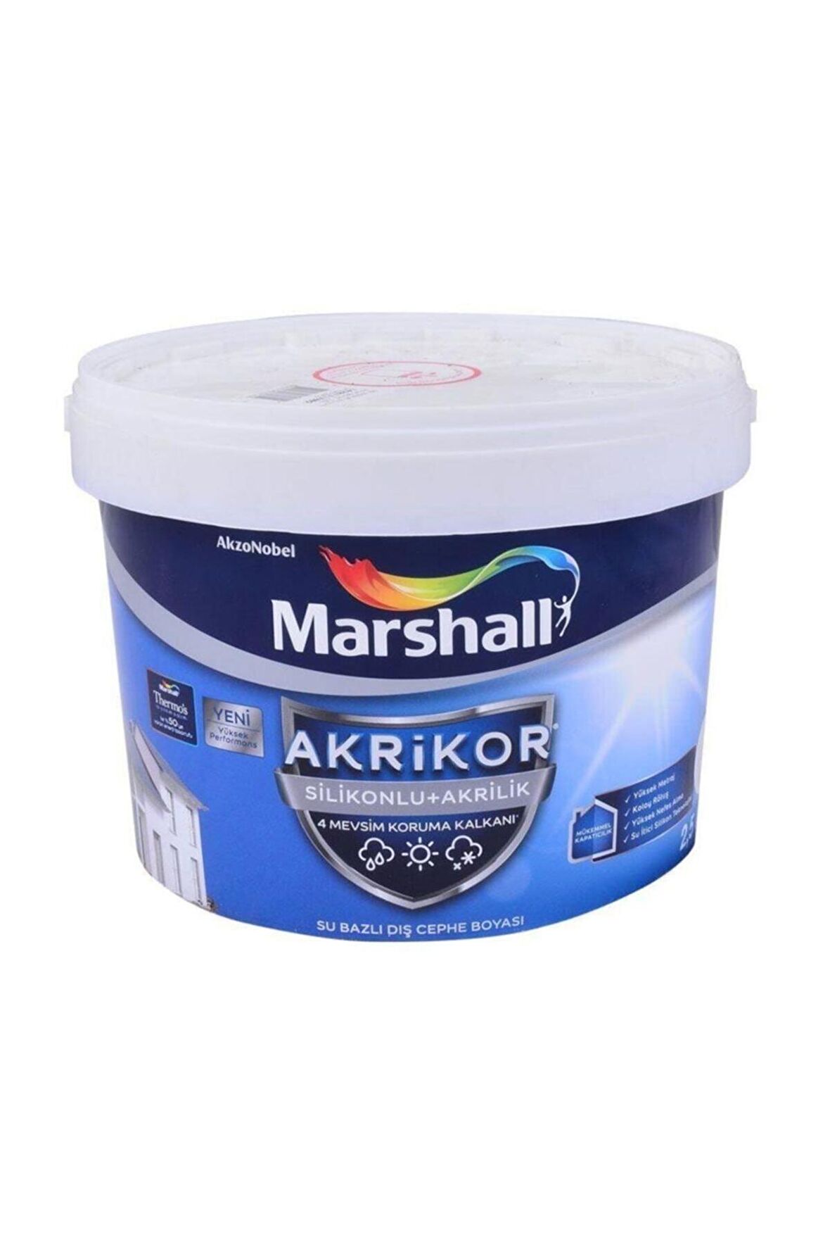 AKRİKOR SİLİKONLU AKRİLİK BM BAZ DIŞ CEPHE BOYASI 2,5 LT