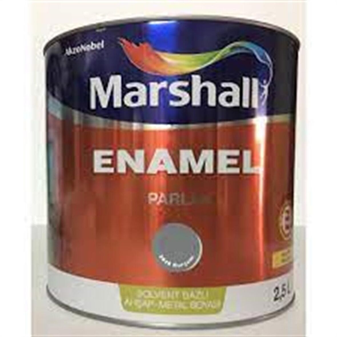 ENAMEL SOLVENT BAZLI AHŞAP-METAL BOYASI PARLAK KURŞUNİ  2,5 LT