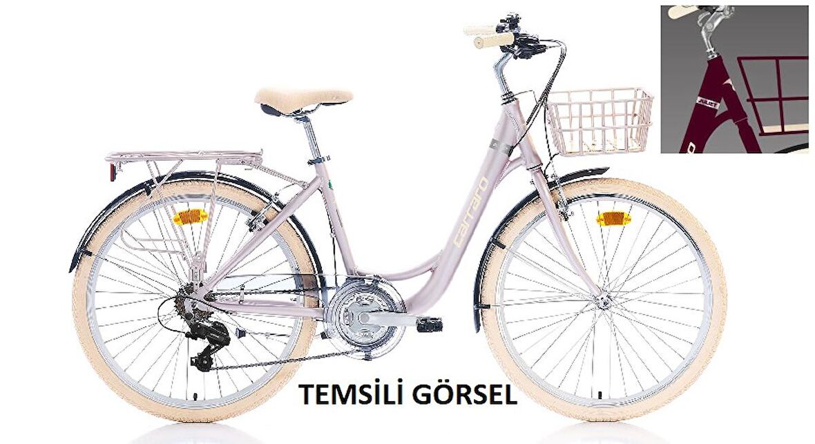 26J CARRARO JULIET ŞEHİR BİSİKLETİ - MAT MÜRDÜM KROM KREM - 43