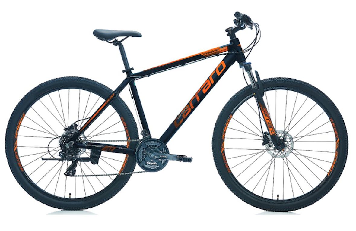 29J CARRARO FORCE 920 DAĞ BİSİKLETİ - MAT SİYAH TURUNCU - 48 KADRO