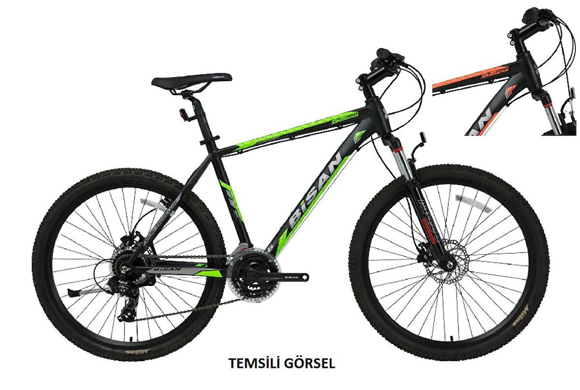 27.5J BİSAN MTX 7050 HD DAĞ BİSKLETİ - SİYAH TURUNCU - 48 kadro 