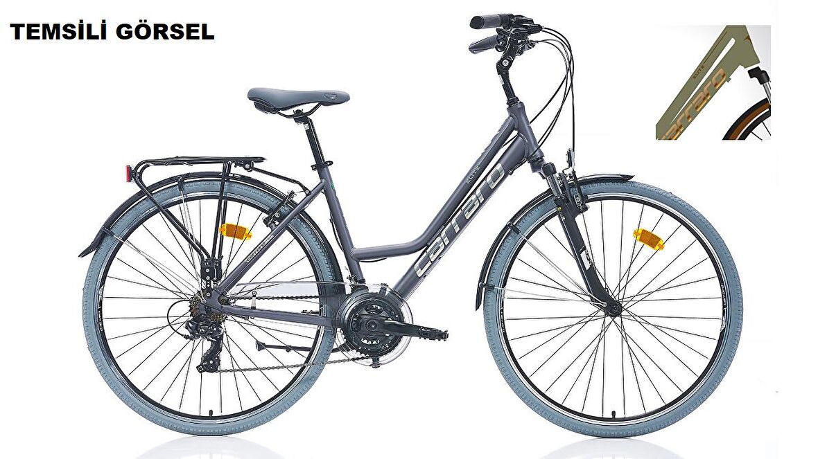 28J CARRARO ELITE 705 V SEHIR BİSİKLETİ - MAT METALİK YEŞİL KAHVE - 43 KADRO