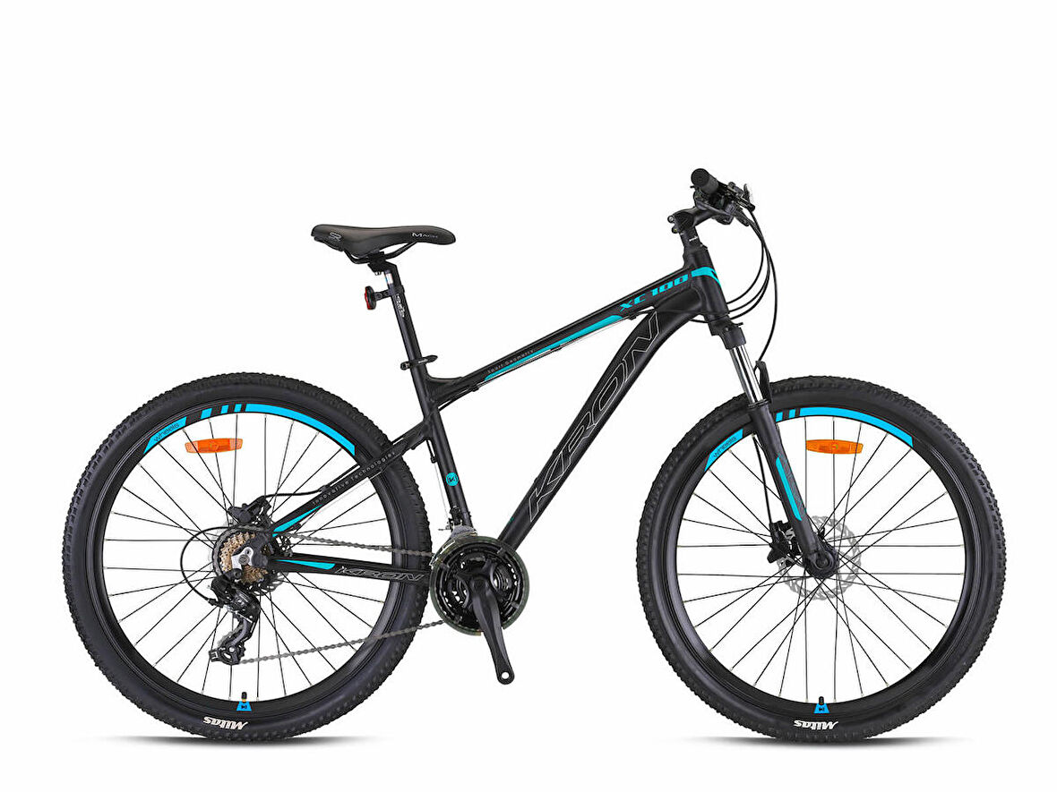 29J KRON XC 100 HD DAĞ BİSİKLETİ - MAT SİYAH GRİ TURKUAZ - 46 KADRO