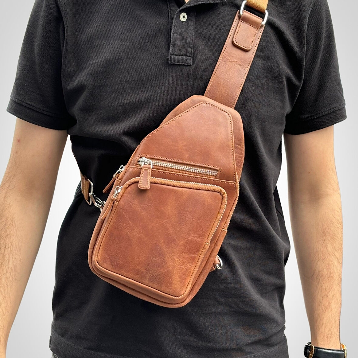 Hakiki Deri Unisex Çapraz Çanta | Baggy 6981