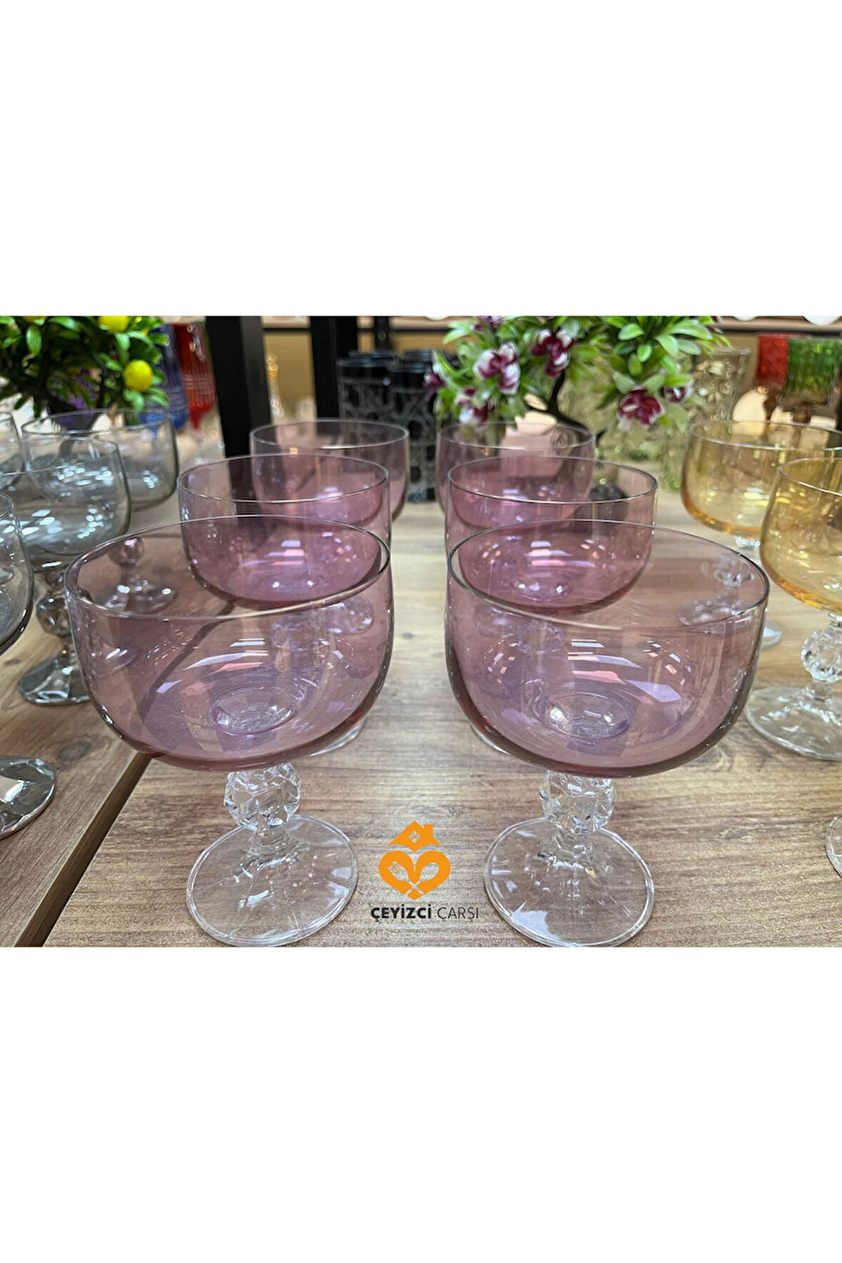 200 cc Cam Ayaklı Dondurmalık – Şık Tatlı ve Sunum Kasesi Çeyizlik Misafir Sofrası