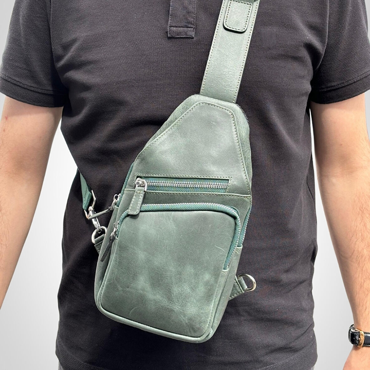 Hakiki Deri Unisex Çapraz Çanta | Baggy 6981