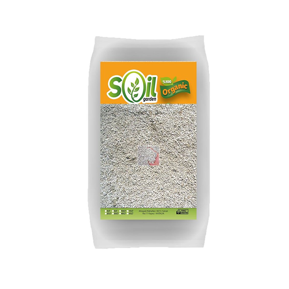 Soil garden Beyaz pomza 10 lt 4-8 ml  Volkanik tüf , lav taşı , lav kırığı, Tarım pomzası , madeni pomza ve halk arasında ponza adıyla geçer