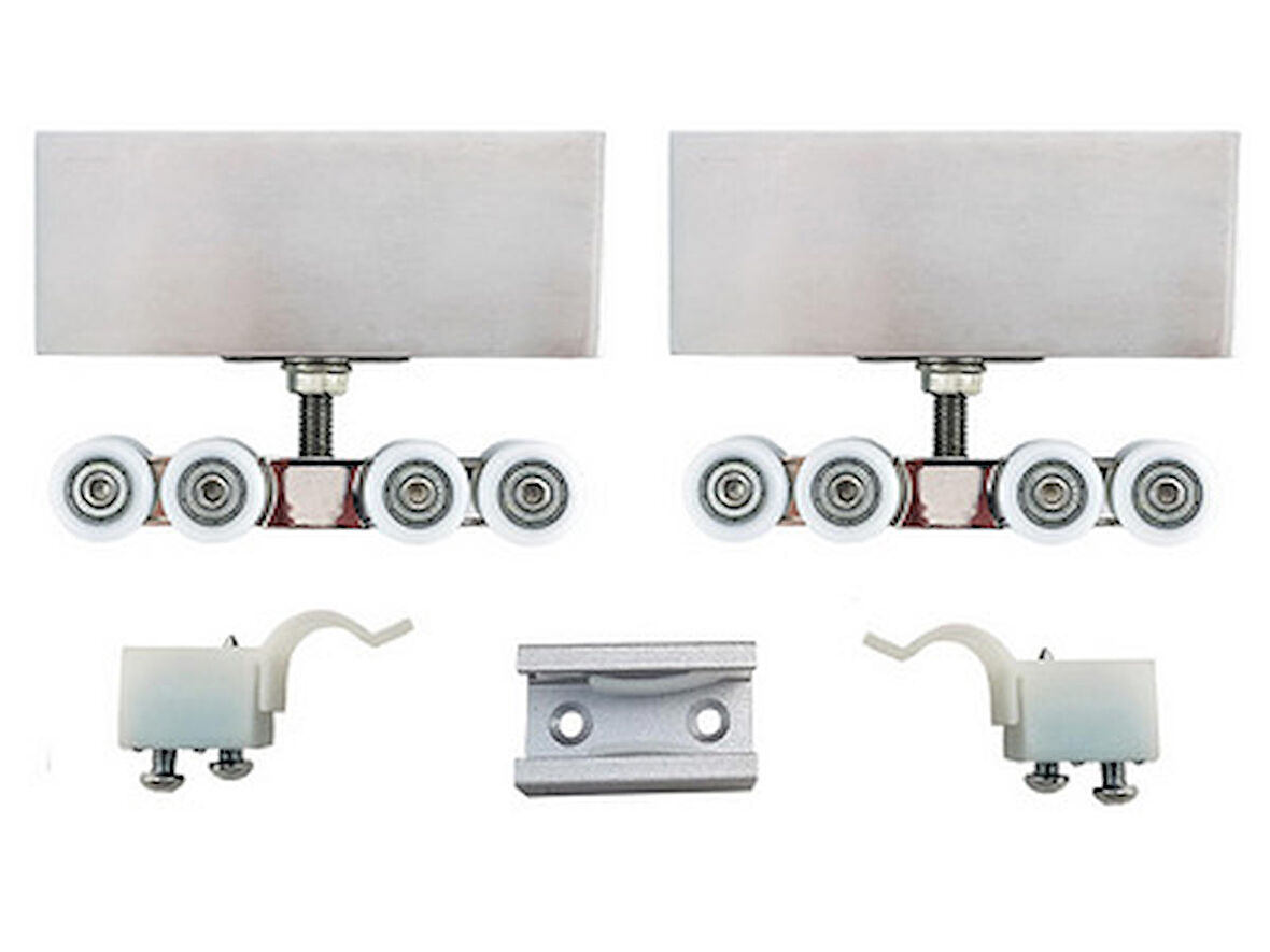 HT-8450-SET Geniş Dik Köşeli Sürme Cam Kapı Mekanizma Seti