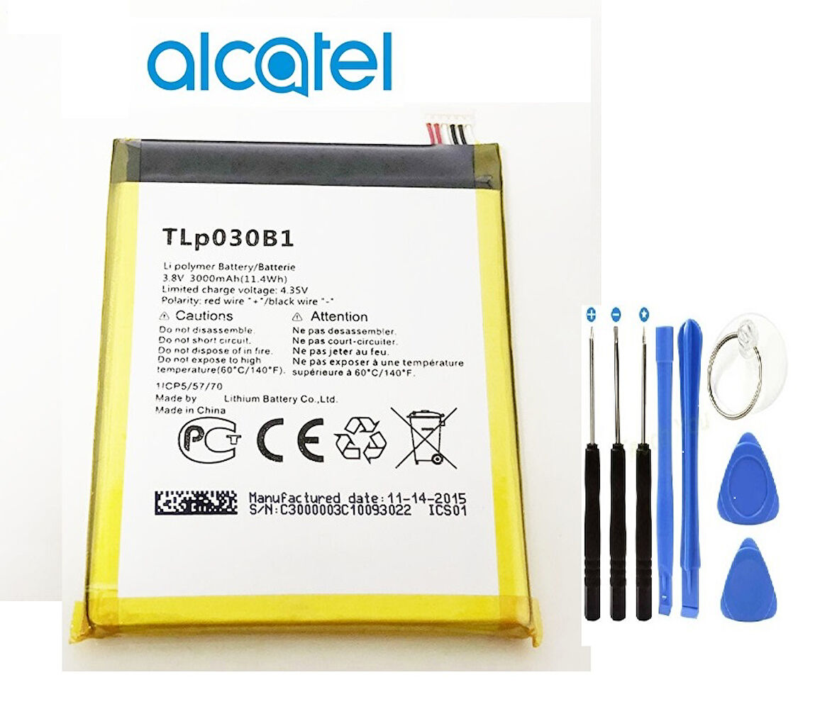 Alcatel TLP030B1 Smart 4 Power 986N Batarya Pil Ve Tamir Seti
