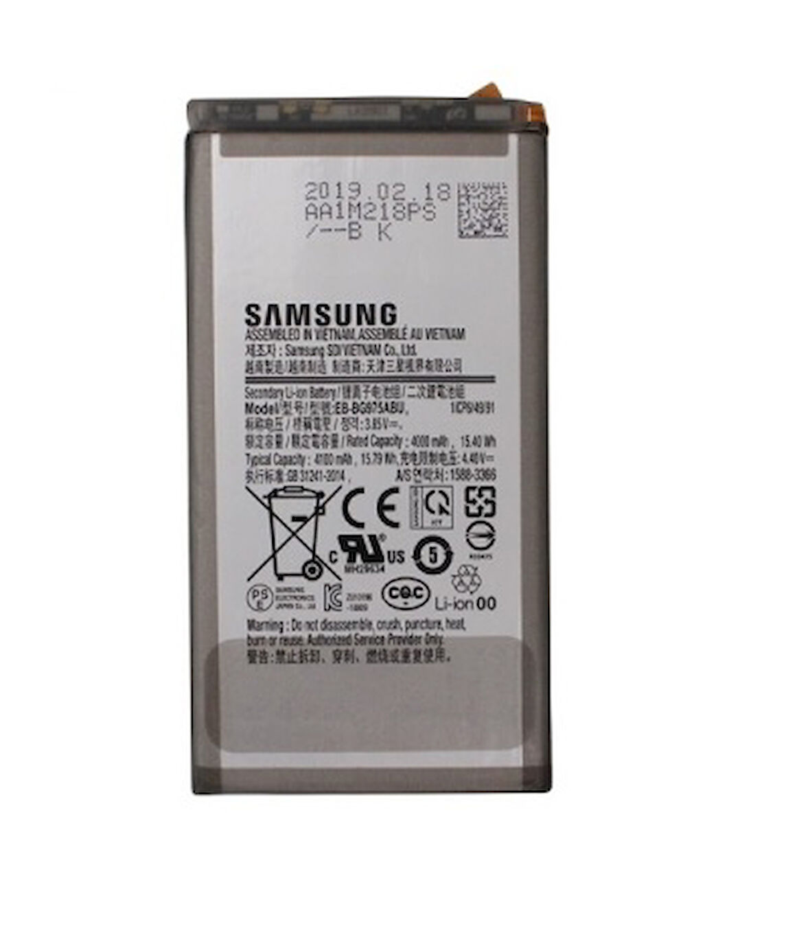 Samsung S10+ Plus EB-BG975ABU Batarya Pil ve Tamir Set (Servis)