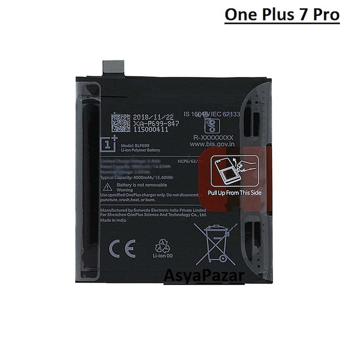 OnePlus 7 Pro Pil Batarya GM1910 BLP699