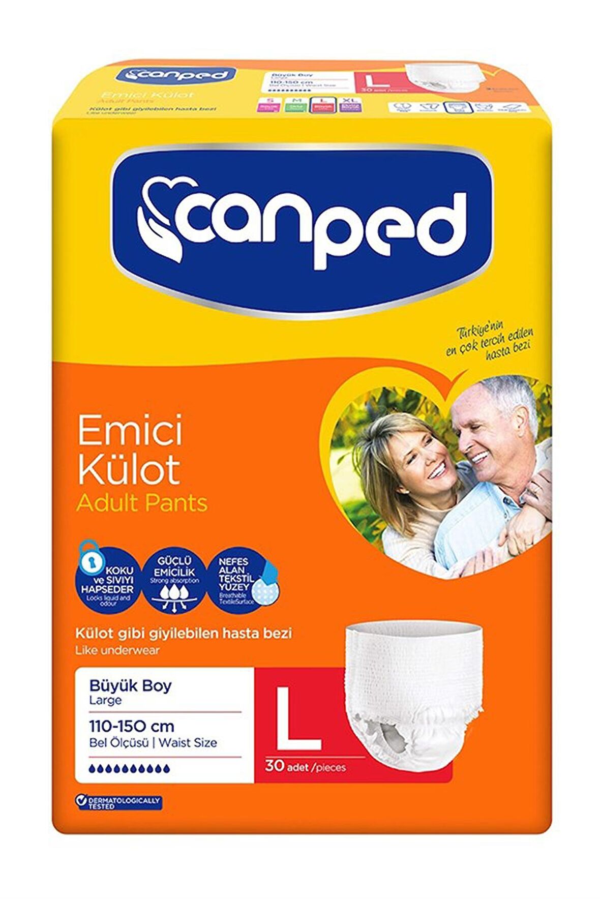 Canped Emici Külot Hasta Bezi Large 30 Adet