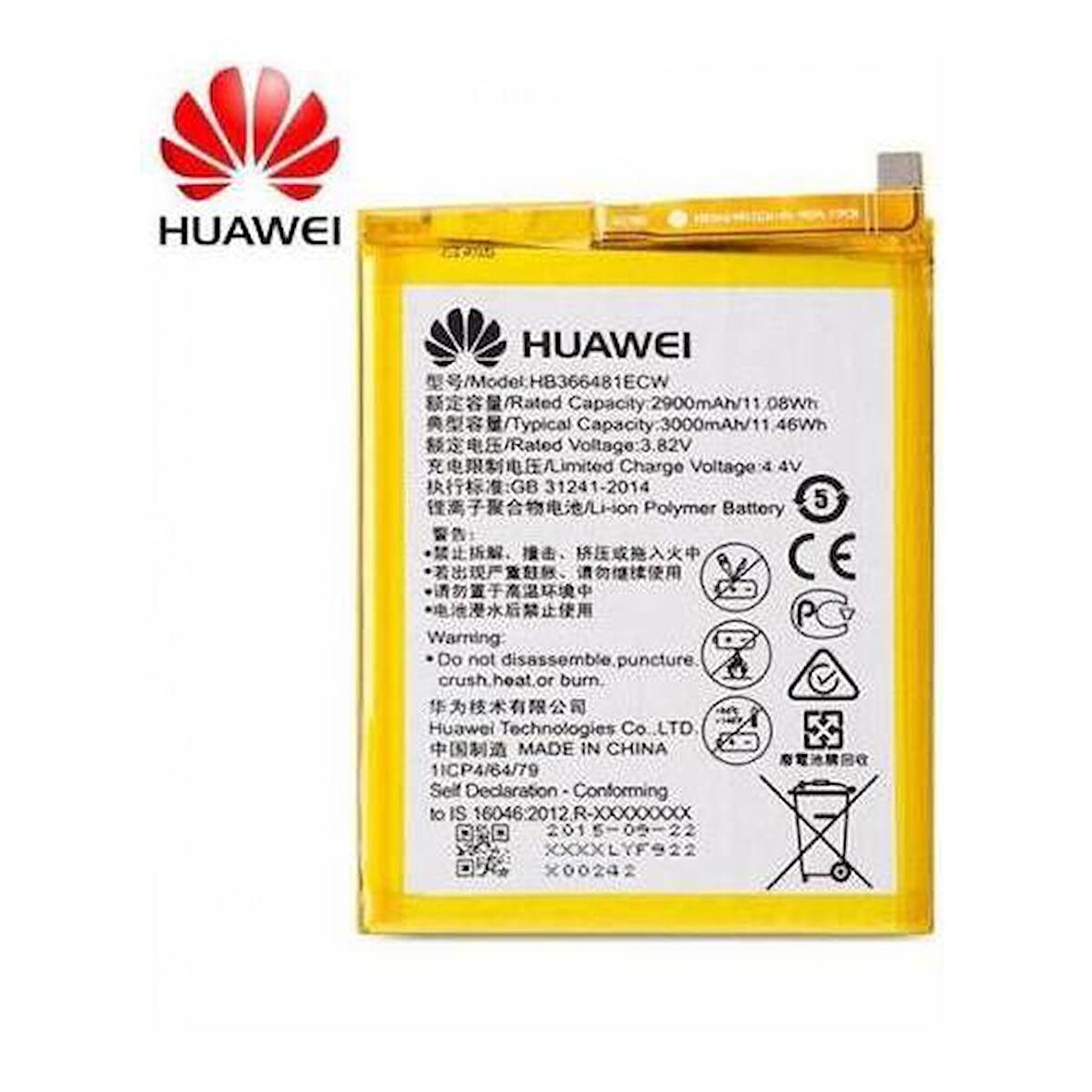 Huawei Y7 Prime 2018 Hb366481Ecw Batarya Pil