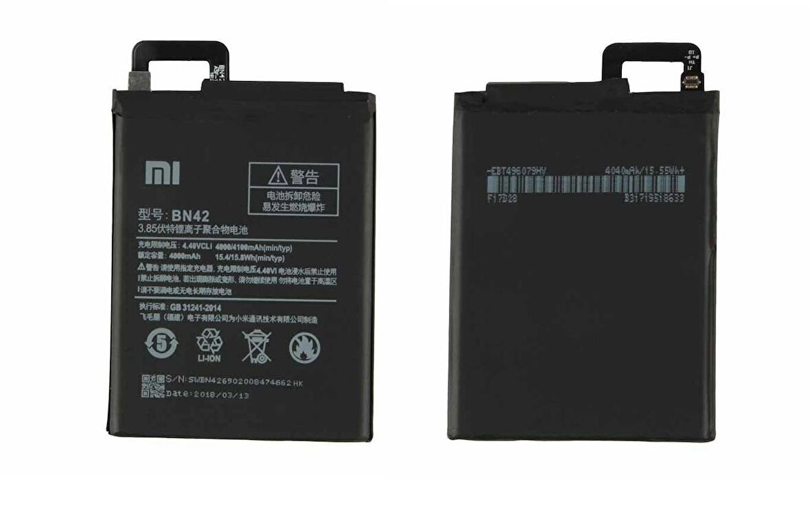 Xiaomi Redmi 4 Batarya Pil Bn42 4000 Mah.