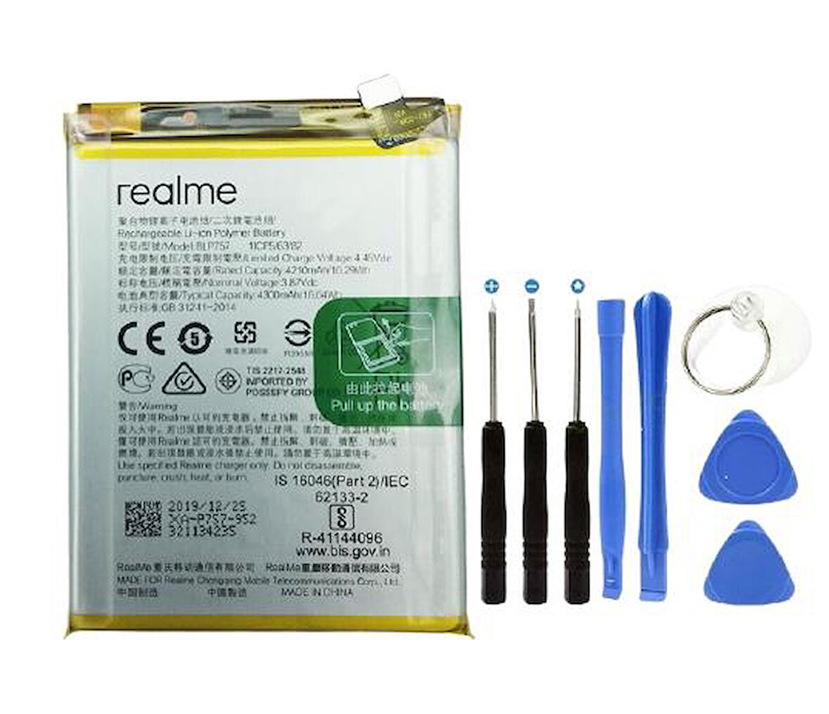 Oppo Realme 6/6i/6 Pro Pil Batarya BLP757+ Tamir Seti