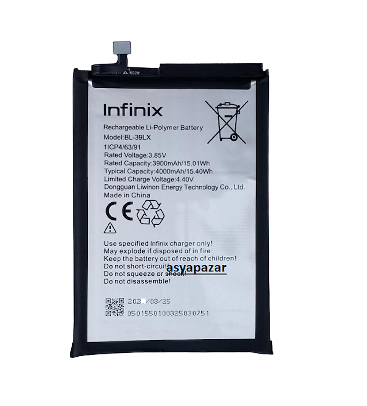 Infinix S5-S5 Lite Pil Batarya BL-39LX İnfilix Pil Batarya İnfinix