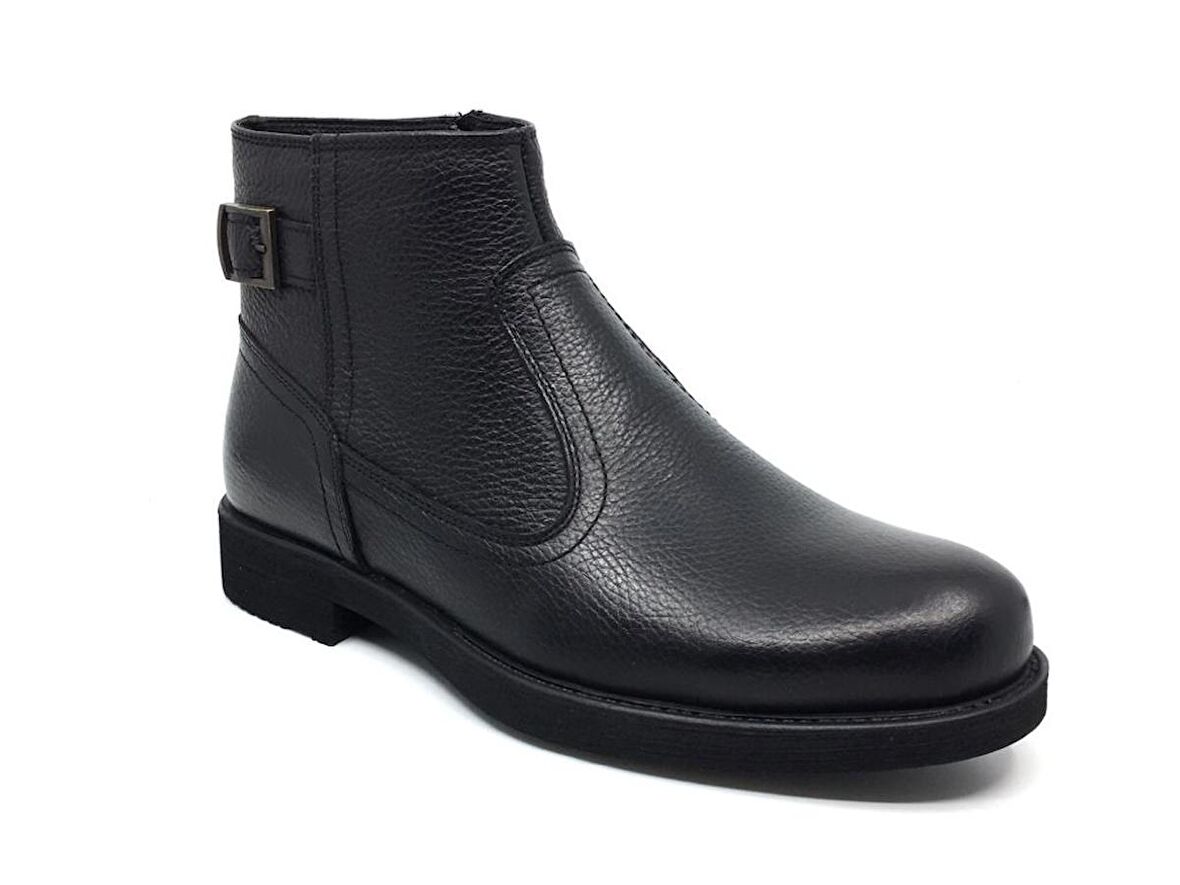 Taşpınar %100 Deri Erkek İçi Kürklü Kışlık Günlük Fermuarlı Bot