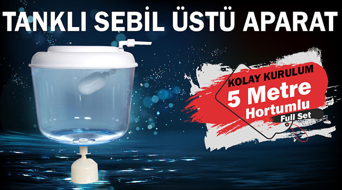 Sebil Aparatı Hazneli Tam Set Hortumlu