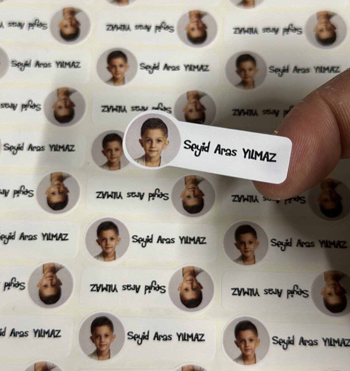 Resimli Okul Etiketi, Kalem Defter Etiketi,  - 194 Adet Opak Sticker