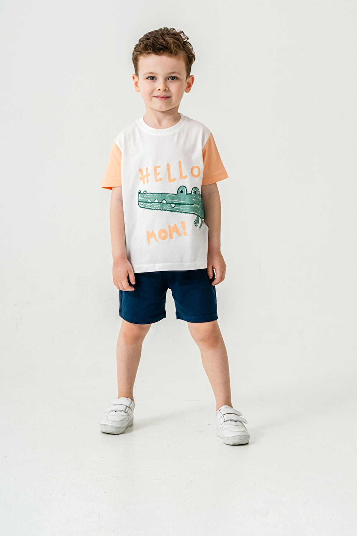 Sevimli Timsah Baskılı Şortlu Takım 50303