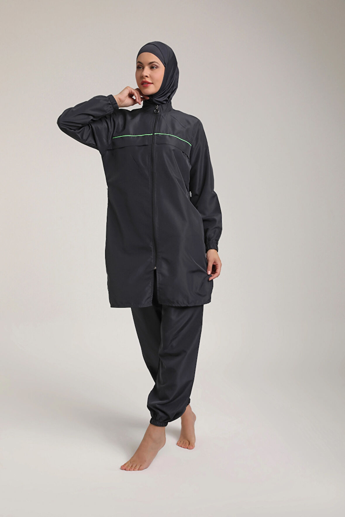 Desenli Kadın Tesettür Mayo Takım 5400