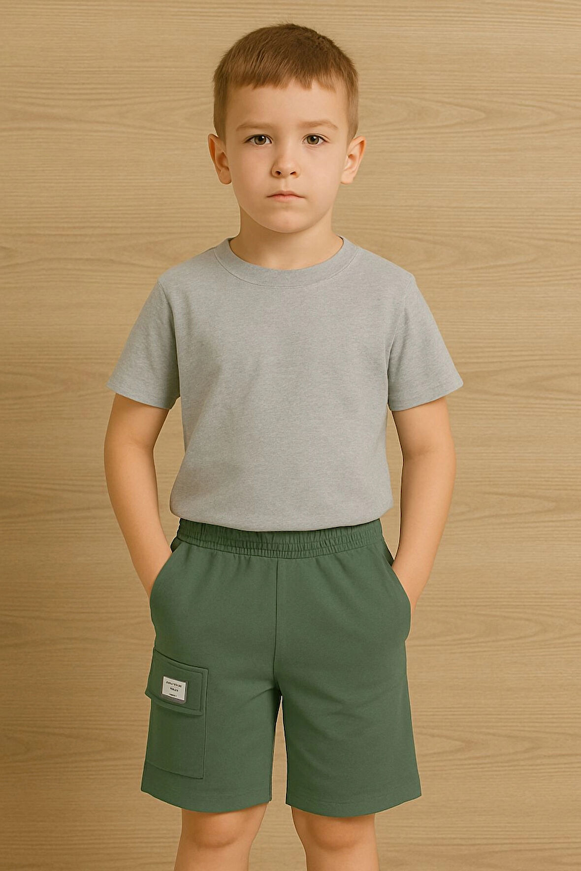 Kargo Cepli Erkek Çocuk  Basic Şort 73651-1